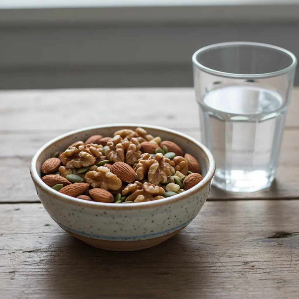 Drie ronde close-ups van plantaardige ingrediënten guarana kruiden citroen